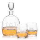 Elegant Crystal Decanter & Rocks Glass Set