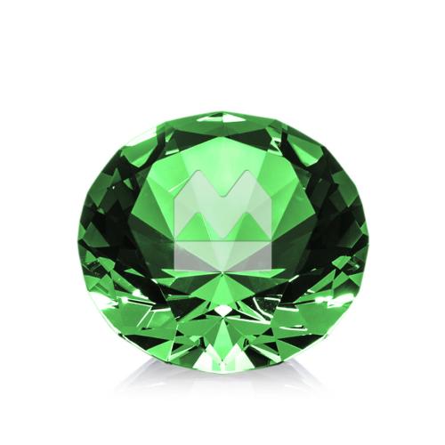 Personalized Gifts - Emerald Crystal Gem Award