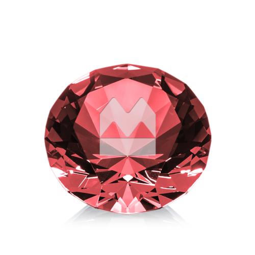 Personalized Gifts - Radiant Ruby Crystal Gem Award