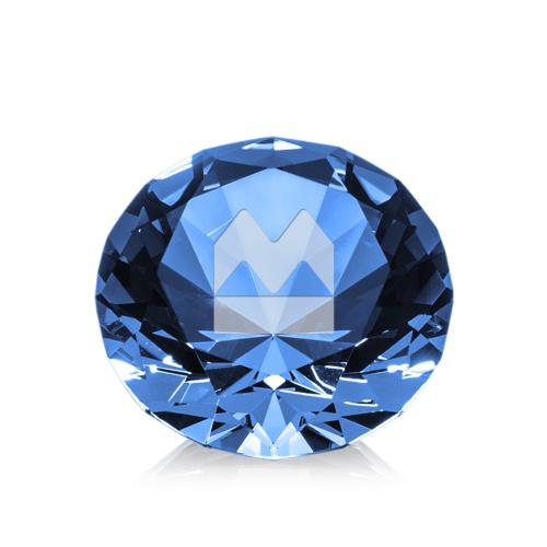 Personalized Gifts - Optical Sapphire Gemstone Crystal Award