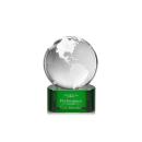 Crystal Globe Award on Green Paragon Base