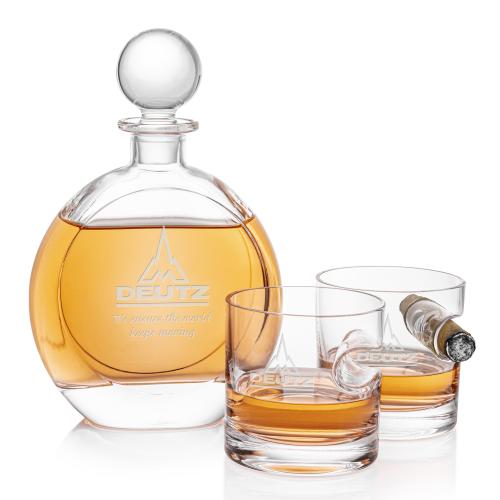 Elegant Bonello Decanter & Havana Glass Set Barware Gifts - Decanters - Elegant Bonello Decanter & Havana Glass Set