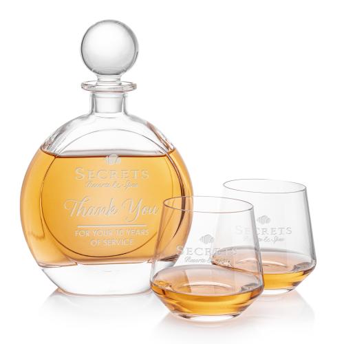 Bonello Decanter & Glasses Crystal Set Barware Gifts - Decanters - Bonello Decanter & Glasses Crystal Set