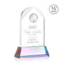 Blake Globe Arch Crystal Award - Prismatic Base