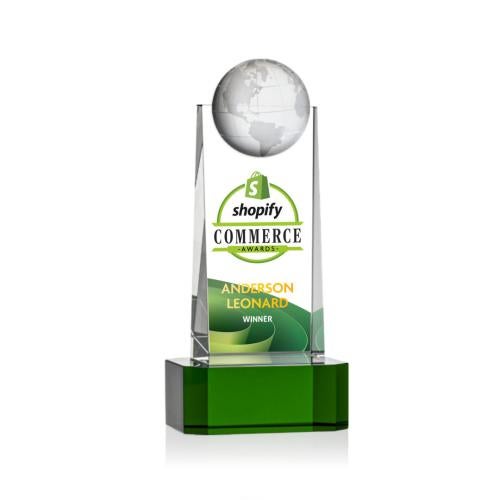 Trophies - Corporate Awards - Globe Awards - VividPrint Sherbourne Globe Crystal Award