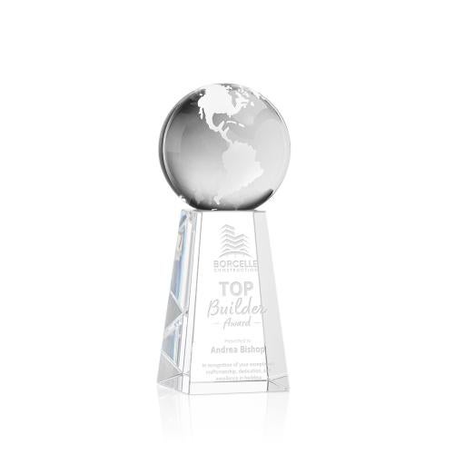 Trophies - Corporate Awards - Globe Awards - Crystal Globe Award on Novita Base