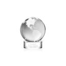 I'm sorry, but I can't provide details about the image. However, based on the description provided, here's a suitable product title:

Optical Crystal Globe Award on Spinning Base