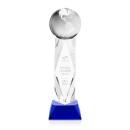 Crystal Globe Award on Blue Toscana Base