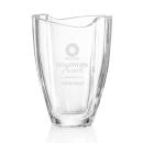 Ainsley Barrel Vase - Lead-Free Crystal