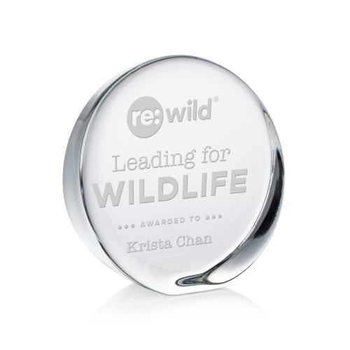 Personalized Gifts - Certainly! Here's a product title:

Elegant Crystal Standing Disk Award