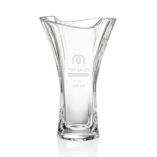 Trophies - Championship Trophies - Ainsley Flared Crystal Vase - Elegant Design