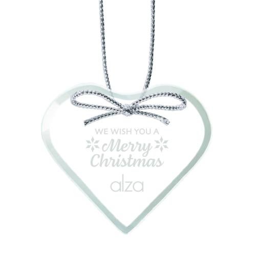 Personalized Gifts - Ornaments - Jade Heart Ornament with Silver Ribbon