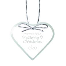 Jade Heart Ornament with Silver Ribbon - Personalized Gifts