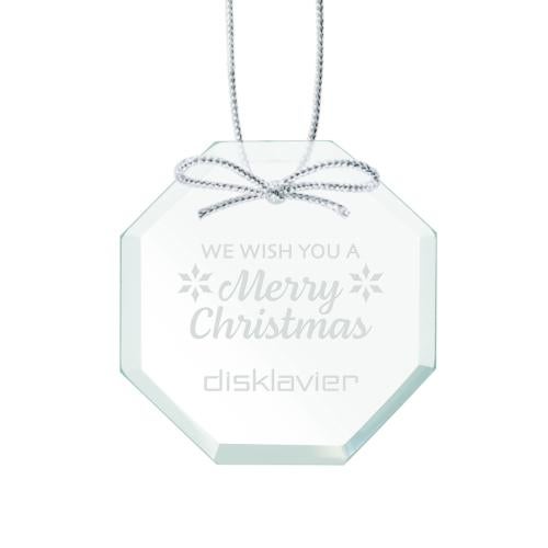 Personalized Gifts - Ornaments - Jade Octagon Ornament with Silver Ribbon