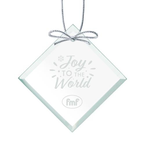 Personalized Gifts - Ornaments - Square Jade Ornament with Silver Ribbon