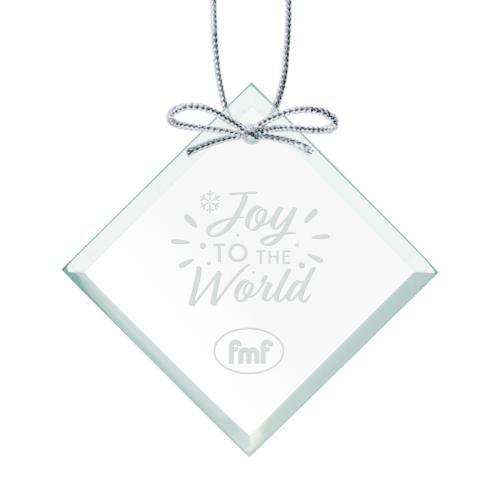 Personalized Gifts - Ornaments - Square Jade Ornament with Silver Ribbon