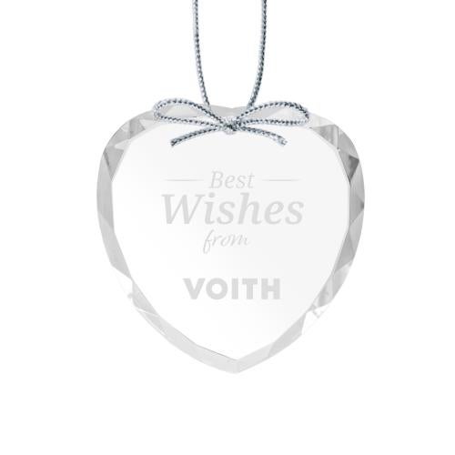 Personalized Gifts - Ornaments - Sure! Here's a suggested product title:

Crystal Heart Ornament - Deep Etch Customization