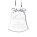 Starfire Bell Glass Ornament with Silver Ribbon