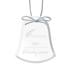 Starfire Bell Glass Ornament with Silver Ribbon - Ornaments