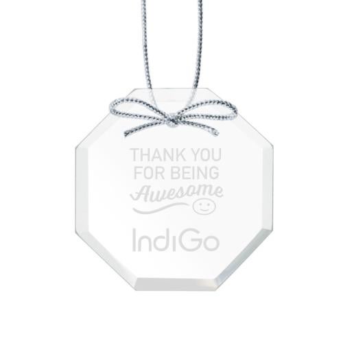 Personalized Gifts - Ornaments - Elegant Starfire Glass Octagon Ornament
