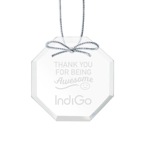 Personalized Gifts - Ornaments - Elegant Starfire Glass Octagon Ornament
