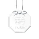 Elegant Starfire Glass Octagon Ornament
