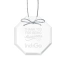 Elegant Starfire Glass Octagon Ornament
