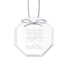 Elegant Starfire Glass Octagon Ornament  - Ornaments