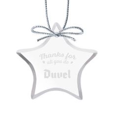 Elegant Starfire Glass Ornament with Ribbon - Ornaments