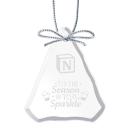 Starfire Glass Ornament with Silver Ribbon