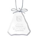 Starfire Glass Ornament with Silver Ribbon