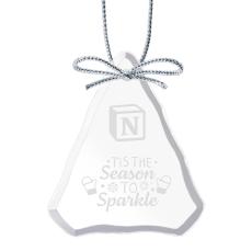 Starfire Glass Ornament with Silver Ribbon - Ornaments