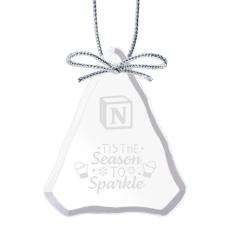 Starfire Glass Ornament with Silver Ribbon - New Additions