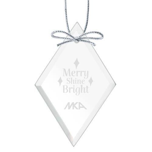 Personalized Gifts - Ornaments - Diamond Starfire Ornament with Silver Ribbon