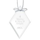 Diamond Starfire Ornament with Silver Ribbon