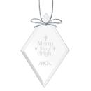 Diamond Starfire Ornament with Silver Ribbon
