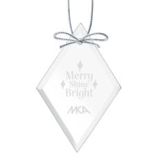 Diamond Starfire Ornament with Silver Ribbon - Ornaments