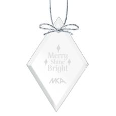 Diamond Starfire Ornament with Silver Ribbon - New Additions
