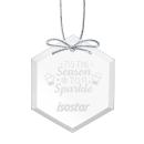 Starfire Hexagon Glass Ornament 