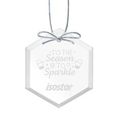 Starfire Hexagon Glass Ornament  - Ornaments