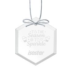 Starfire Hexagon Glass Ornament  - New Additions