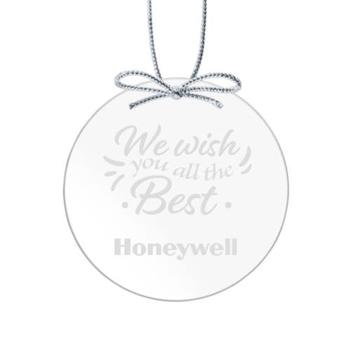 Personalized Gifts - Ornaments - Starfire Circle Glass Ornament with Ribbon