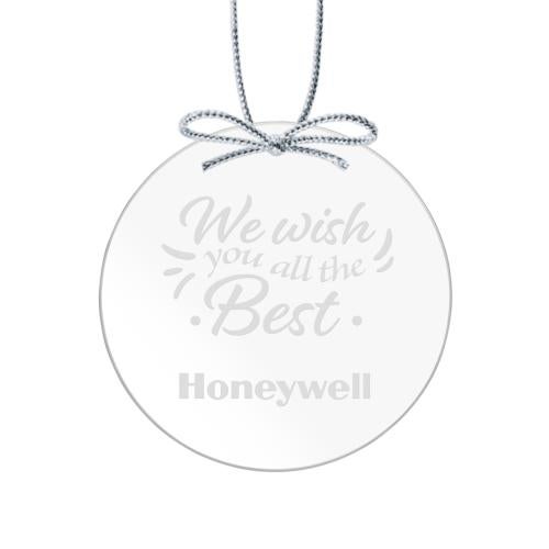 Personalized Gifts - Ornaments - Starfire Circle Glass Ornament with Ribbon
