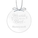 Starfire Circle Glass Ornament with Ribbon