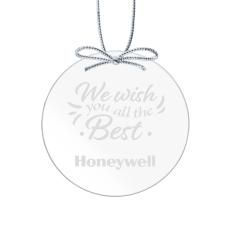 Starfire Circle Glass Ornament with Ribbon - Ornaments