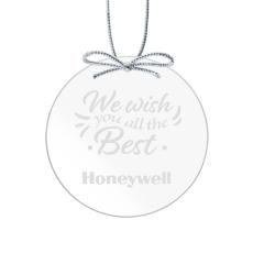 Starfire Circle Glass Ornament with Ribbon - Personalized Gifts