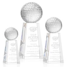 Golf Ball Crystal Award on Novita Base - Trophies