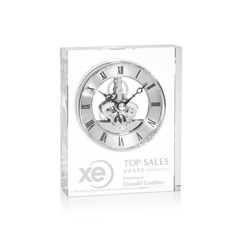Crystal Clocks - Crystal Ashland Clock - Silver Dial