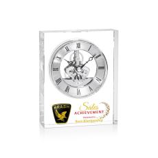 Optical Crystal VividPrint Desk Clock - Corporate Awards