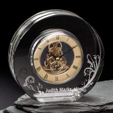 New York Crystal Clock - Gold Accent - Crystal Clocks